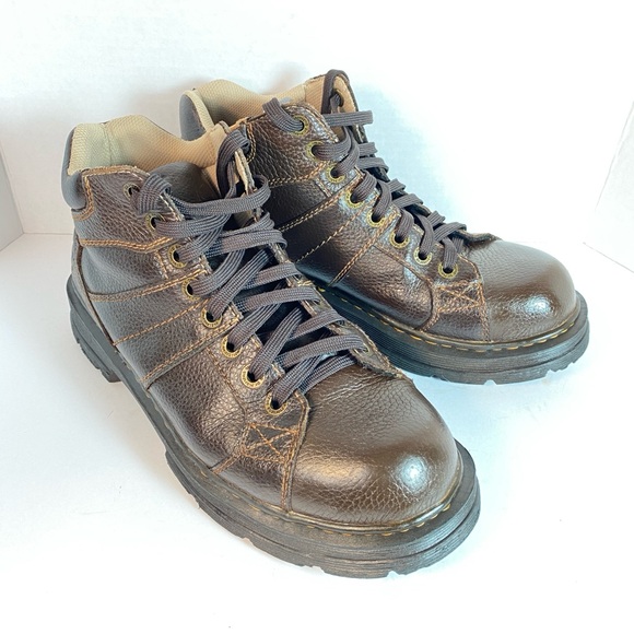 Dr. Martens Brown Leather Lace Up 8-Eye Boots Casual Rugged Shoes Men’s Sz 10 M main image 11